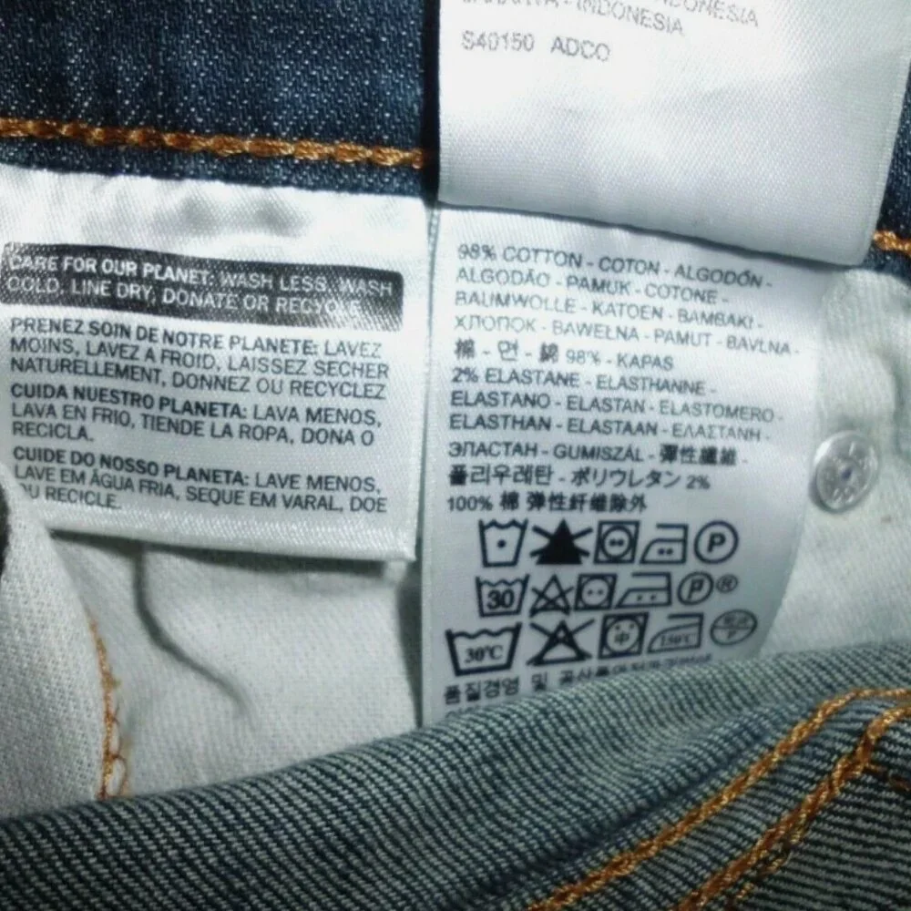 Levi’s 511 Men’s Skinny Jeans 29 Paint Splatter Streetwear Y2K Grunge Blue Denim